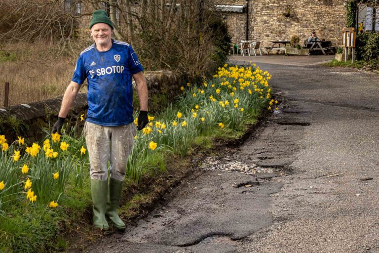 Chris and his daffodils